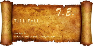 Tuli Emil névjegykártya